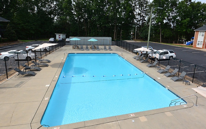 aerial view of pool